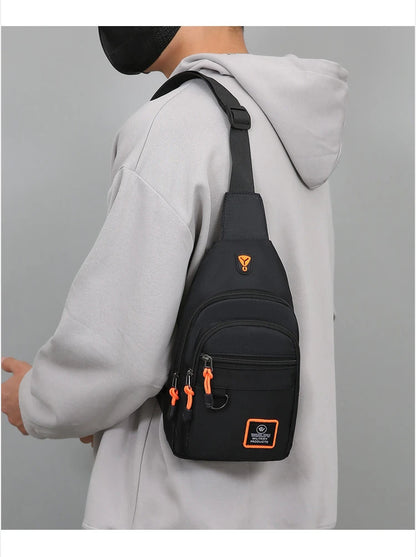Men's Chest Bag Handbag Lightweight Oxford Fabric Crossbody Shoulder Bag Stylish Casual Men's Waist Packs Male Chest Bag