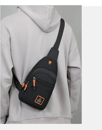 Men's Chest Bag Handbag Lightweight Oxford Fabric Crossbody Shoulder Bag Stylish Casual Men's Waist Packs Male Chest Bag
