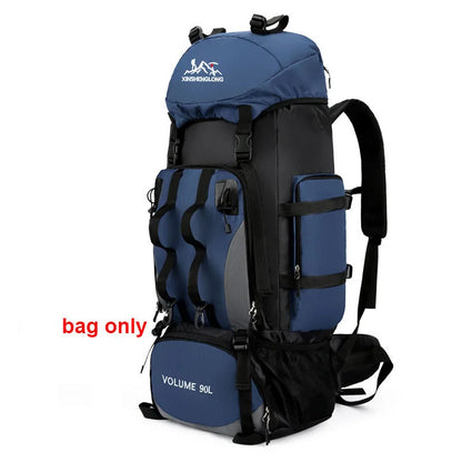 90L Waterproof Hiking Camping Backpack Trekking Bag Rucksack