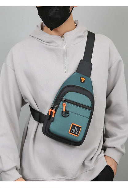 Men's Chest Bag Handbag Lightweight Oxford Fabric Crossbody Shoulder Bag Stylish Casual Men's Waist Packs Male Chest Bag