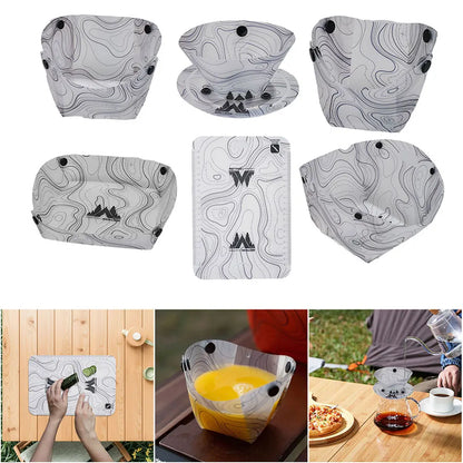 Outdoor Portable Foldable Dinnerware Set for Camping or Hiking