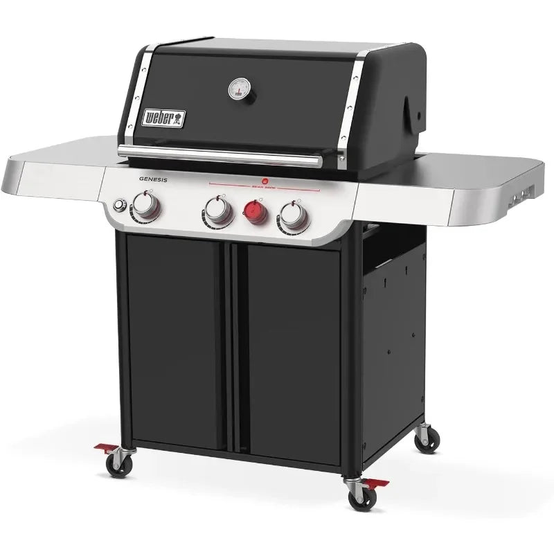 2025 Genesis E-325 Liquid Propane Gas Grill for Outdoor Cooking, 3 Burners, Black