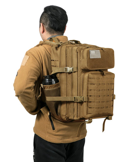 45L Men's Tactical Backpack with Double Cup Holder