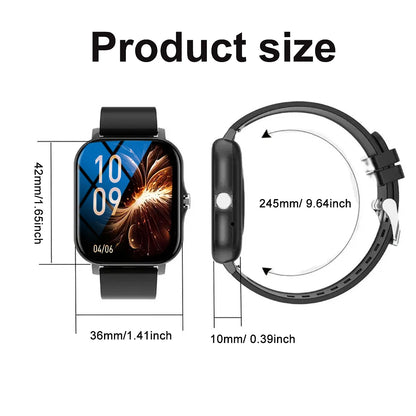 Smart watch, compatible with Android and iPhone, fitness tracking unisex sports watch