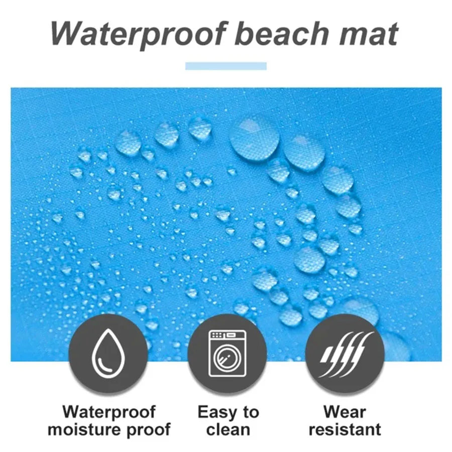 Large Waterproof & Sandproof Beach Blanket, 2-3 Adults