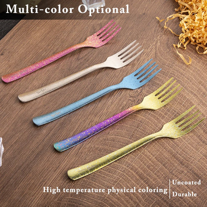 Rainbow Colored Titanium Spoons & Forks