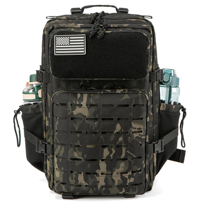 45L Men's Tactical Backpack with Double Cup Holder