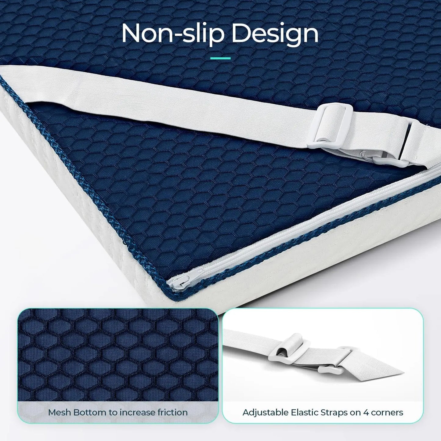 Swirl Memory Foam Soft Bed Cover 74" L * 38" W * 4" H