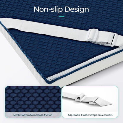 Swirl Memory Foam Soft Bed Cover 74" L * 38" W * 4" H