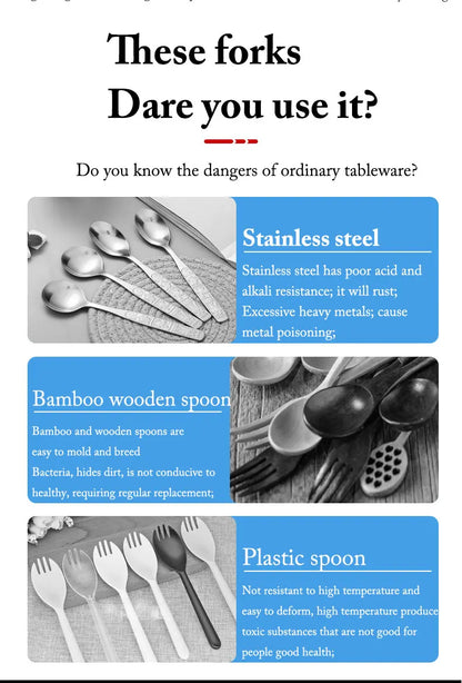 Rainbow Colored Titanium Spoons & Forks