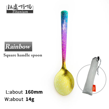 Rainbow Colored Titanium Spoons & Forks