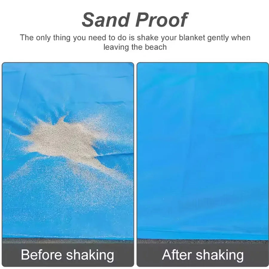 Large Waterproof & Sandproof Beach Blanket, 2-3 Adults