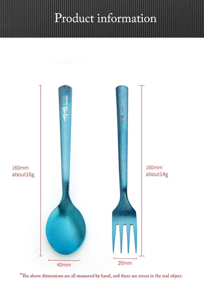 Rainbow Colored Titanium Spoons & Forks