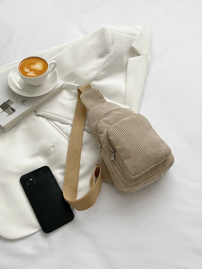 Corduroy women's Sling Bag