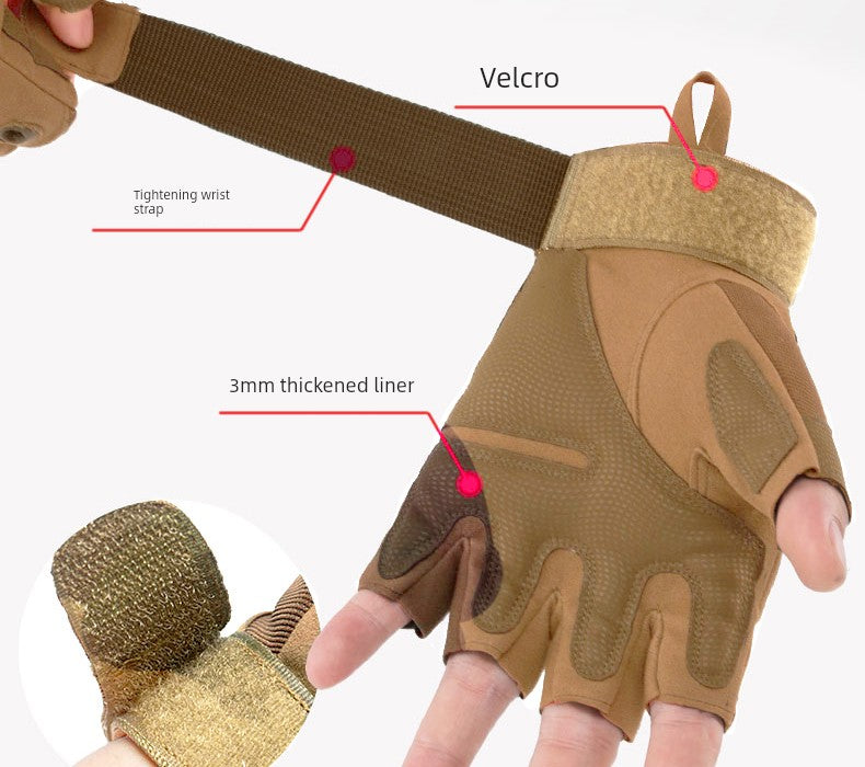 Half Finger Training Breathable Tactical Non-Slip Cycling Gloves