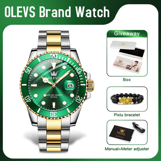OLEVS 5885 Men Watch Waterproof Quartz Watch Automatic Date