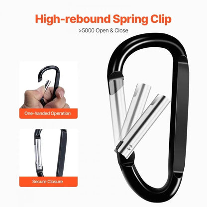 10PCS Durable  Snap Hook Carabiner Keyring