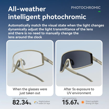 ROCKBROS Cycling Sunglasses Polarized UV400 Driving Non-slip Anti-fog Photochromic Glasses