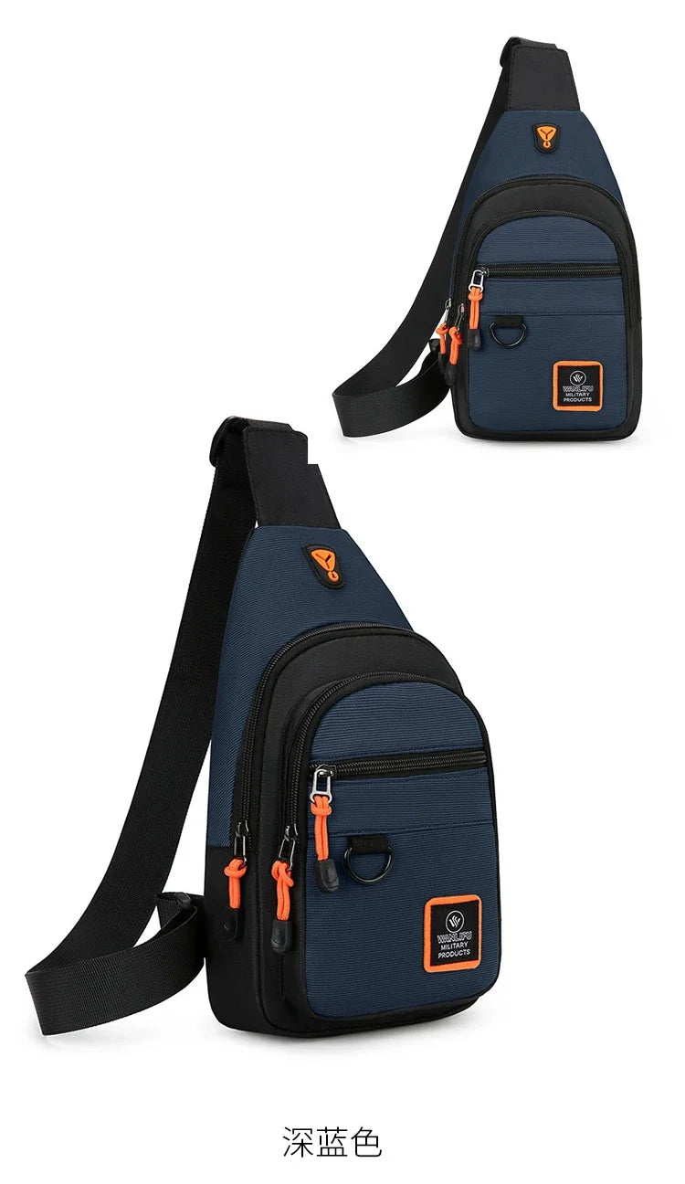 Men's Chest Bag Handbag Lightweight Oxford Fabric Crossbody Shoulder Bag Stylish Casual Men's Waist Packs Male Chest Bag