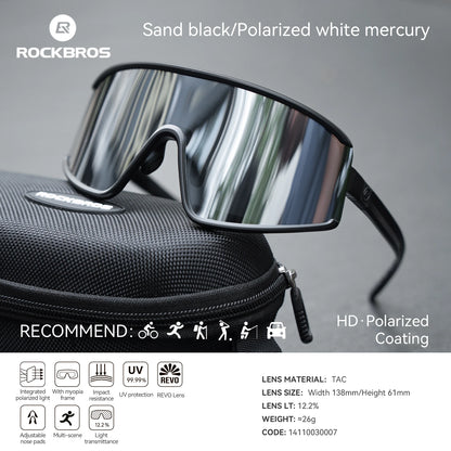 ROCKBROS Cycling Sunglasses Polarized UV400 Driving Non-slip Anti-fog Photochromic Glasses