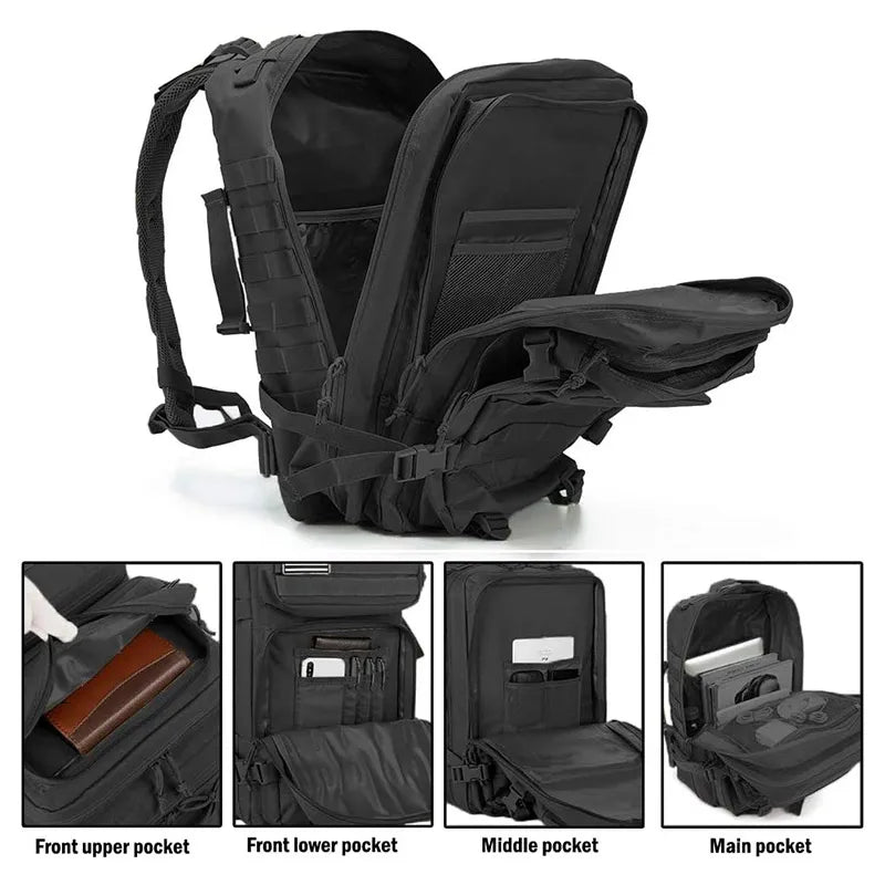 45L/25L Tactical Backpack  Rucksack Waterproof Outdoor