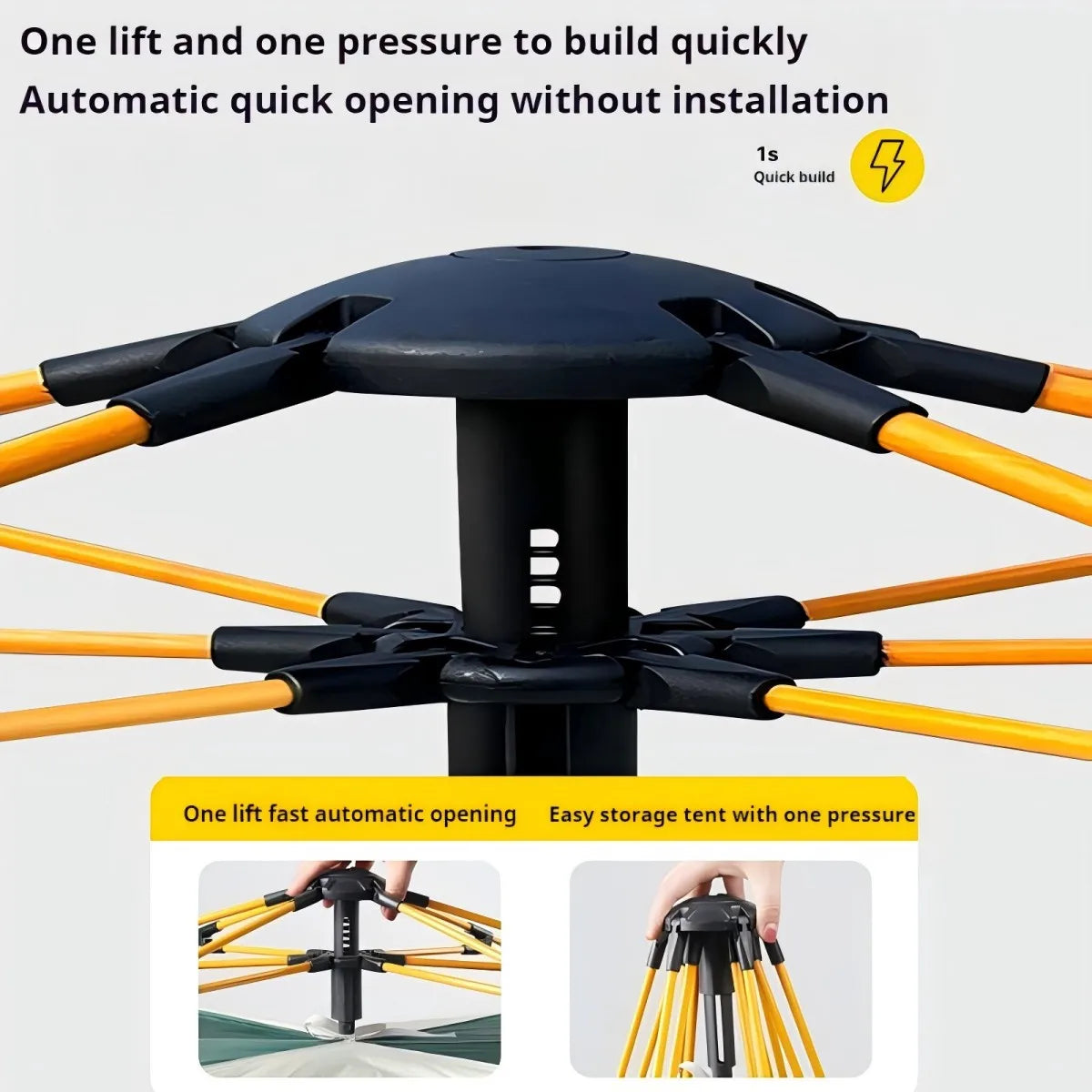 Outdoor shelter Sunshade Camping Tent Reactive outdoor Camping tent Two doors and two windows