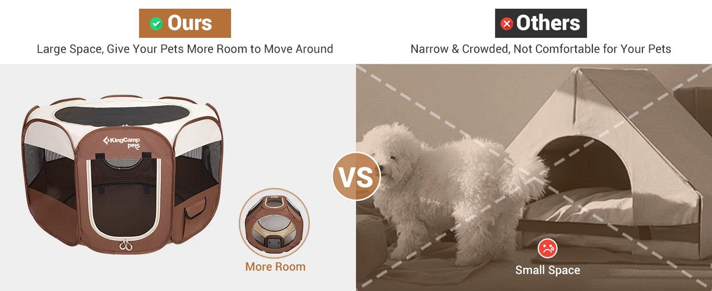 King Camp Portable Dog / Cat  Playpen Cat Tent, Pet Playground Kennel