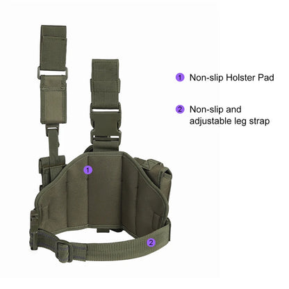 Tactical Leg Gun Holster Multi-function Camouflage Tied Leg Phone Pocket