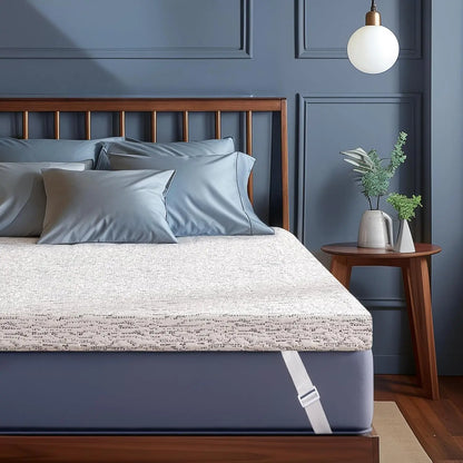 4 Inch Gel Memory Foam Mattress Topper with Cover