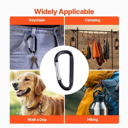 10PCS Durable  Snap Hook Carabiner Keyring