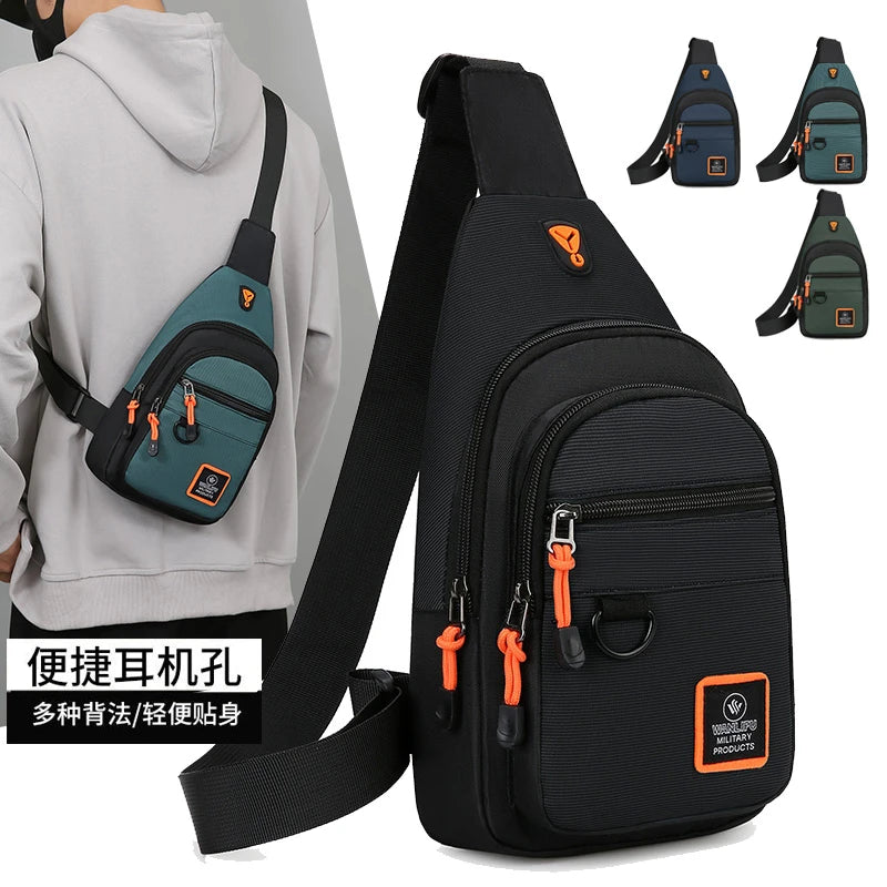 Men's Chest Bag Handbag Lightweight Oxford Fabric Crossbody Shoulder Bag Stylish Casual Men's Waist Packs Male Chest Bag