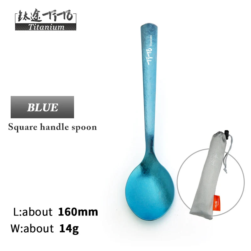 Rainbow Colored Titanium Spoons & Forks