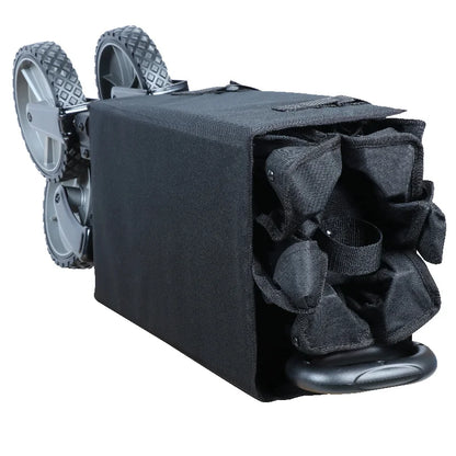 Multi-Purpose Big Bucket Cart, Black Wagon, Height 24"