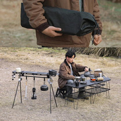 Foldable Camping Tripod  Camping Hanging Rack