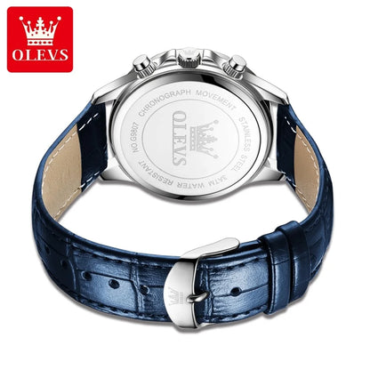 OLEVS Trend Men's Moon Phase Luminous Starry Sky Dial Quartz  Wristwatch