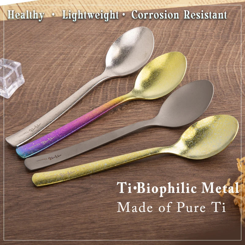 Rainbow Colored Titanium Spoons & Forks