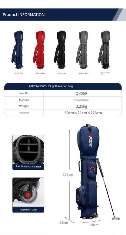 PGM Men's and Women's Lightweight Golf Bag with Pulley