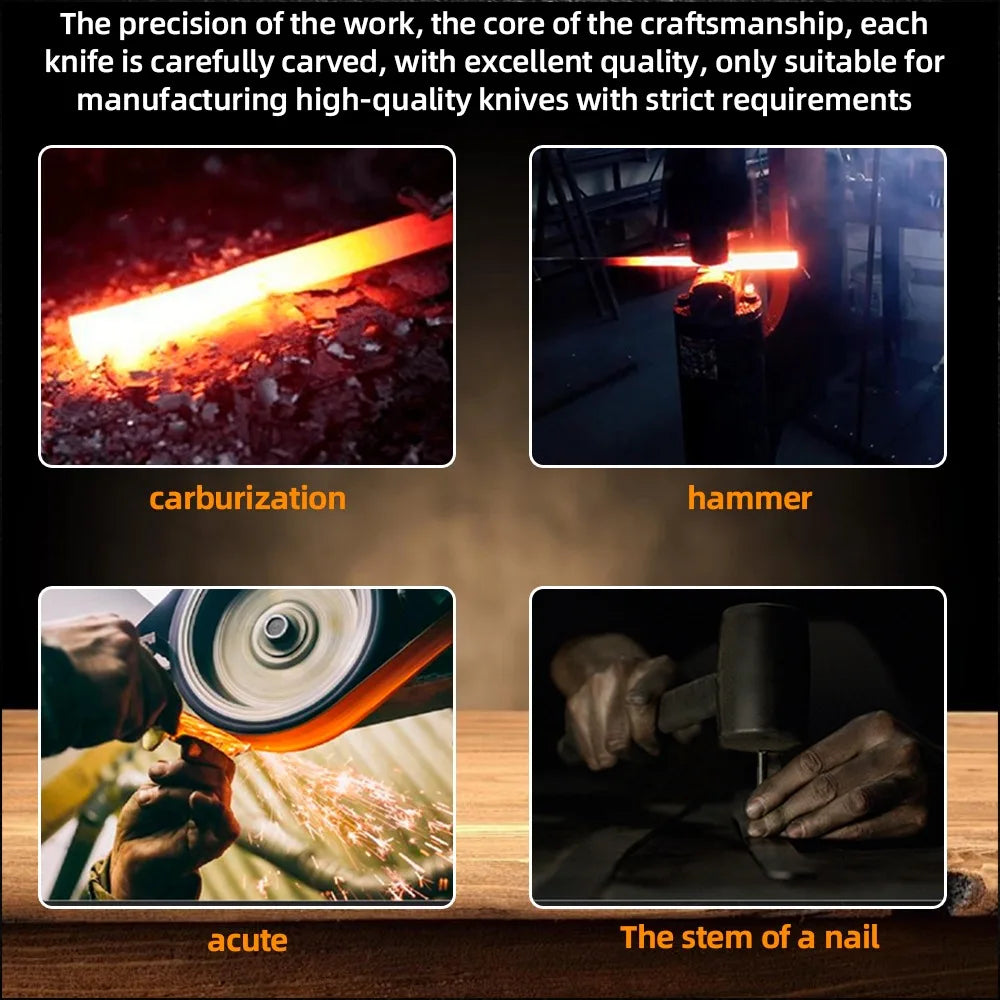 15pcs Chef Knife Set Stainless Steel Kitchen Knives Sets with Scissors,Sharpening Rod