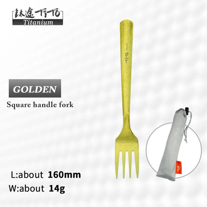 Rainbow Colored Titanium Spoons & Forks