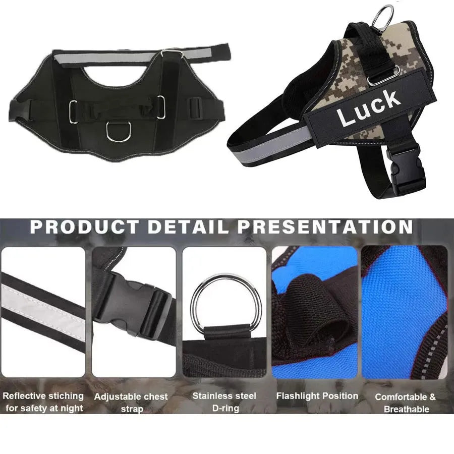 Dog Harness Adjustable Pet Vest Reflective Breathable