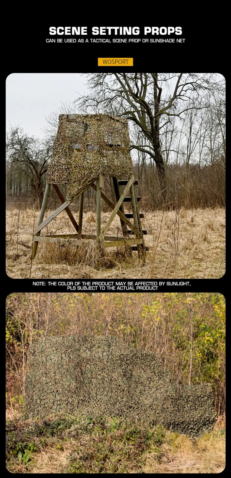 1.5x2m Outdoor Tactical Camouflage Net, Shading Net