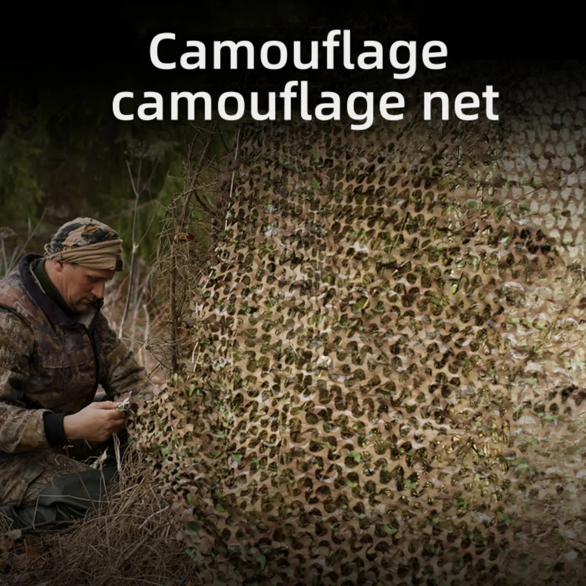 1.5x2m Outdoor Tactical Camouflage Net, Shading Net