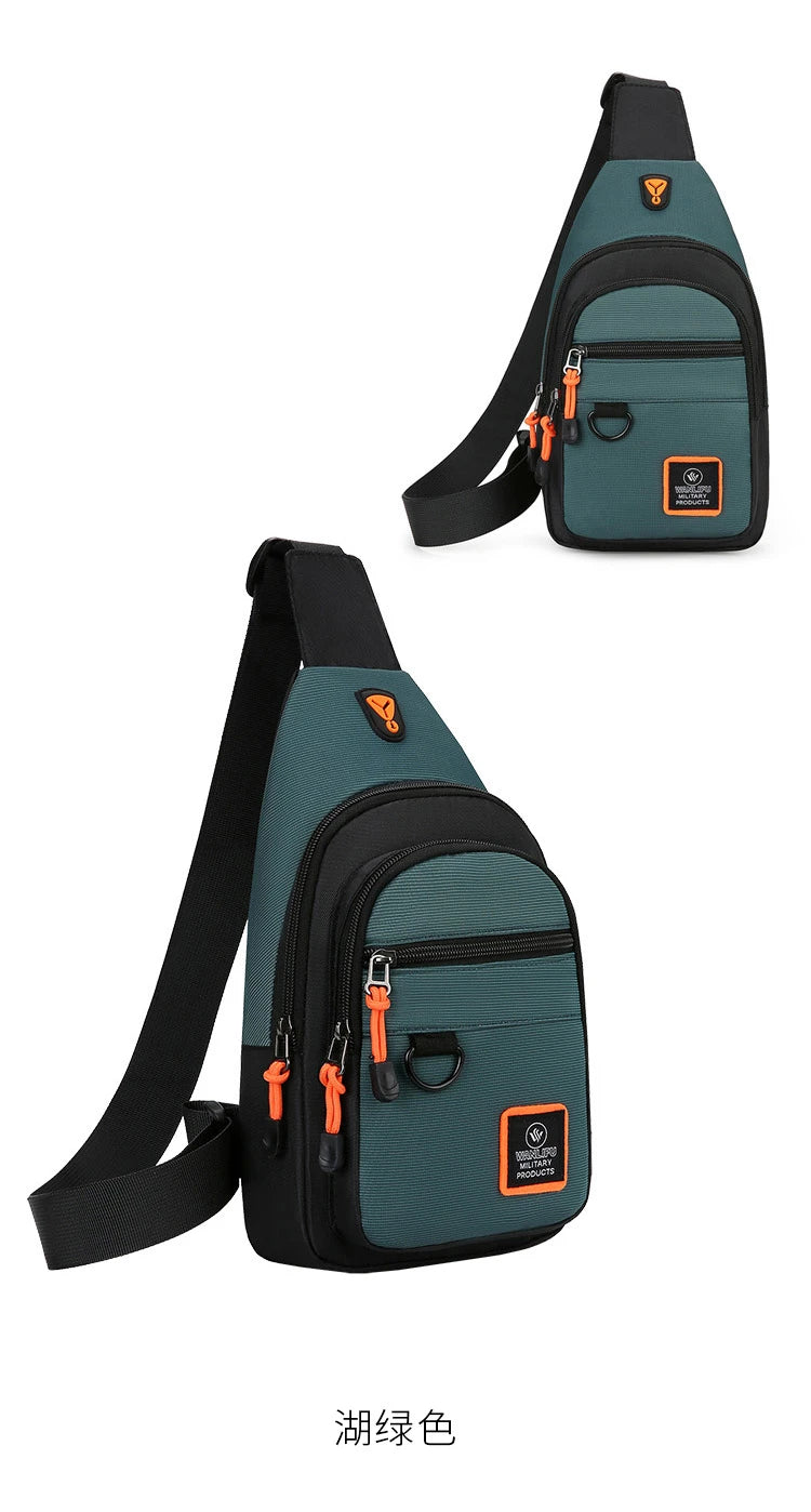 Men's Chest Bag Handbag Lightweight Oxford Fabric Crossbody Shoulder Bag Stylish Casual Men's Waist Packs Male Chest Bag