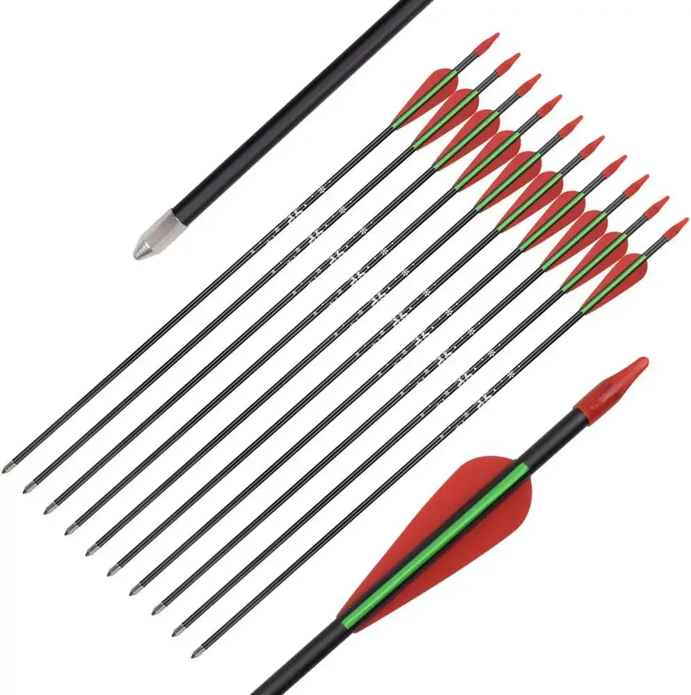 Fiberglass Arrow 24/28 Inch Shooting (Pack of 12)