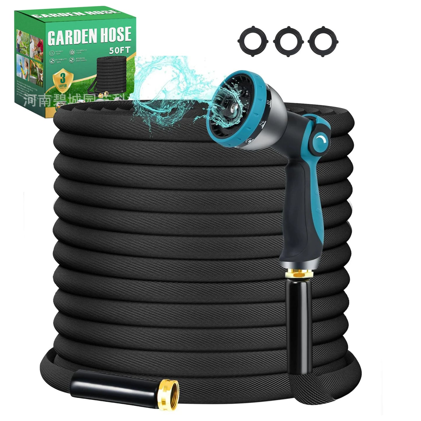 Non-Expandable Garden Water Hose Kink Free Lightweight 50/100ft