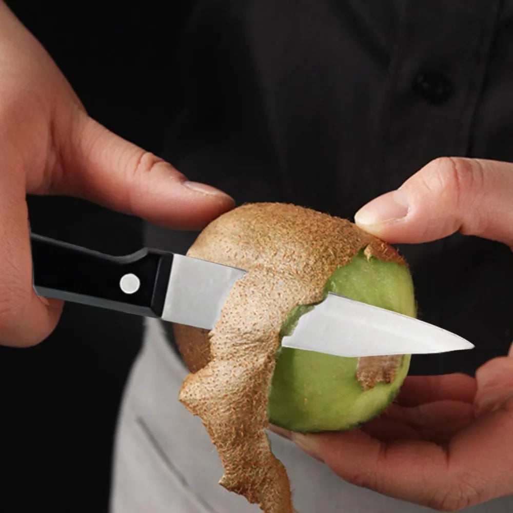 15pcs Chef Knife Set Stainless Steel Kitchen Knives Sets with Scissors,Sharpening Rod