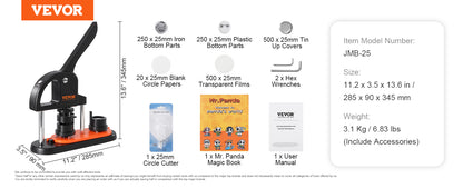VEVOR Button Maker 25/32/58 Machine