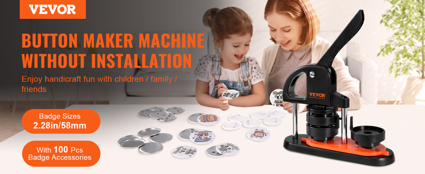 VEVOR Button Maker 25/32/58 Machine