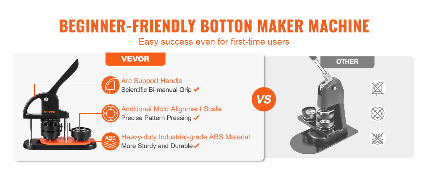 VEVOR Button Maker 25/32/58 Machine
